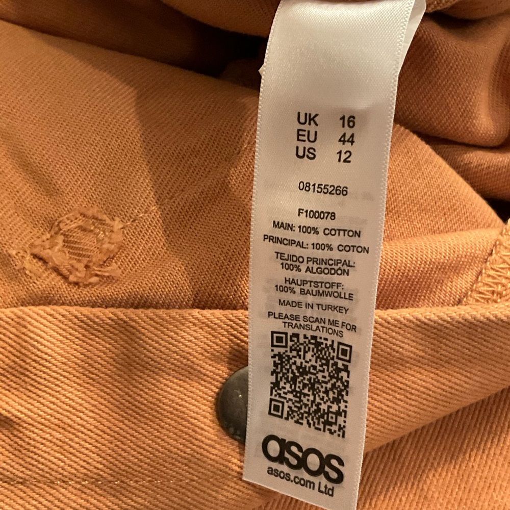 ASOS Denim Orange Button-Up Romper 12 - Picture 8 of 8